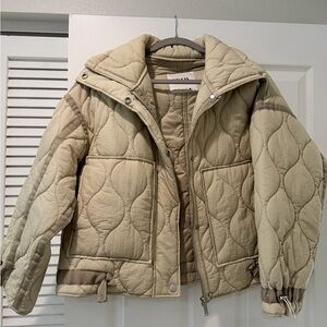 Zara Cream Quilted Jacket